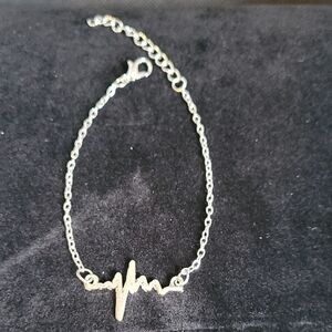 Silver Heartbeat Bracelet